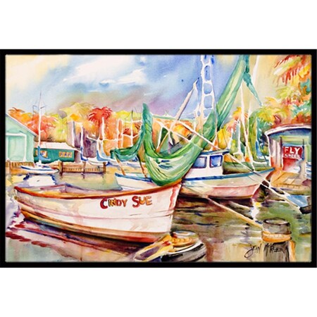 Carolines Treasures Sailboat Cindy Sue Indoor and Outdoor Mat- 24 x 36 in. JMK1041JMAT